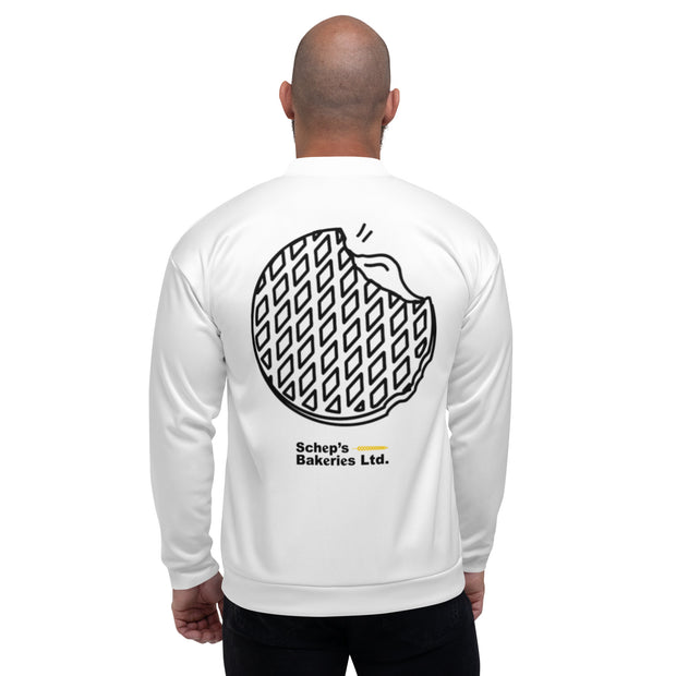 Schep's Bakeries - Bomber Jacket w/waffle (White)