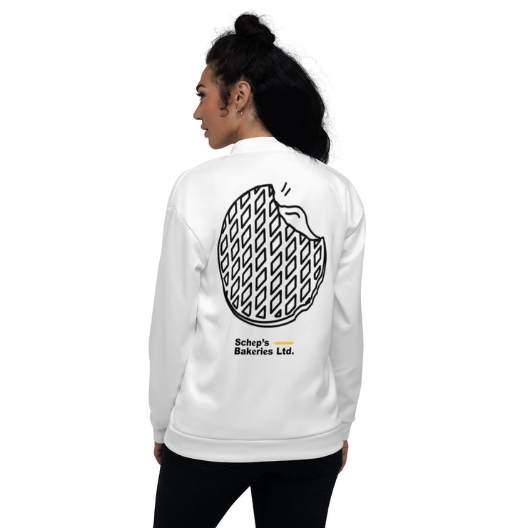 Schep's Bakeries - Bomber Jacket w/waffle (White)