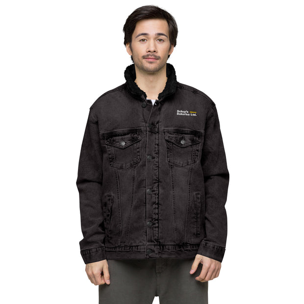 Schep's Bakeries - denim sherpa jacket (Black denim)