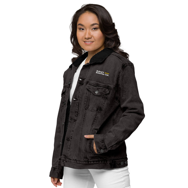 Schep's Bakeries - denim sherpa jacket (Black denim)