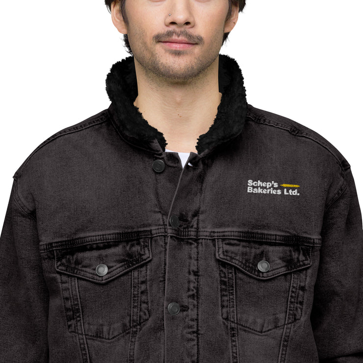 Schep's Bakeries - denim sherpa jacket (Black denim)